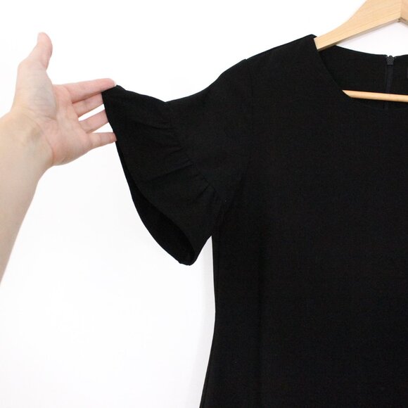 *Dalia Black Dress with Ruffle Hem - Picture 4 of 7